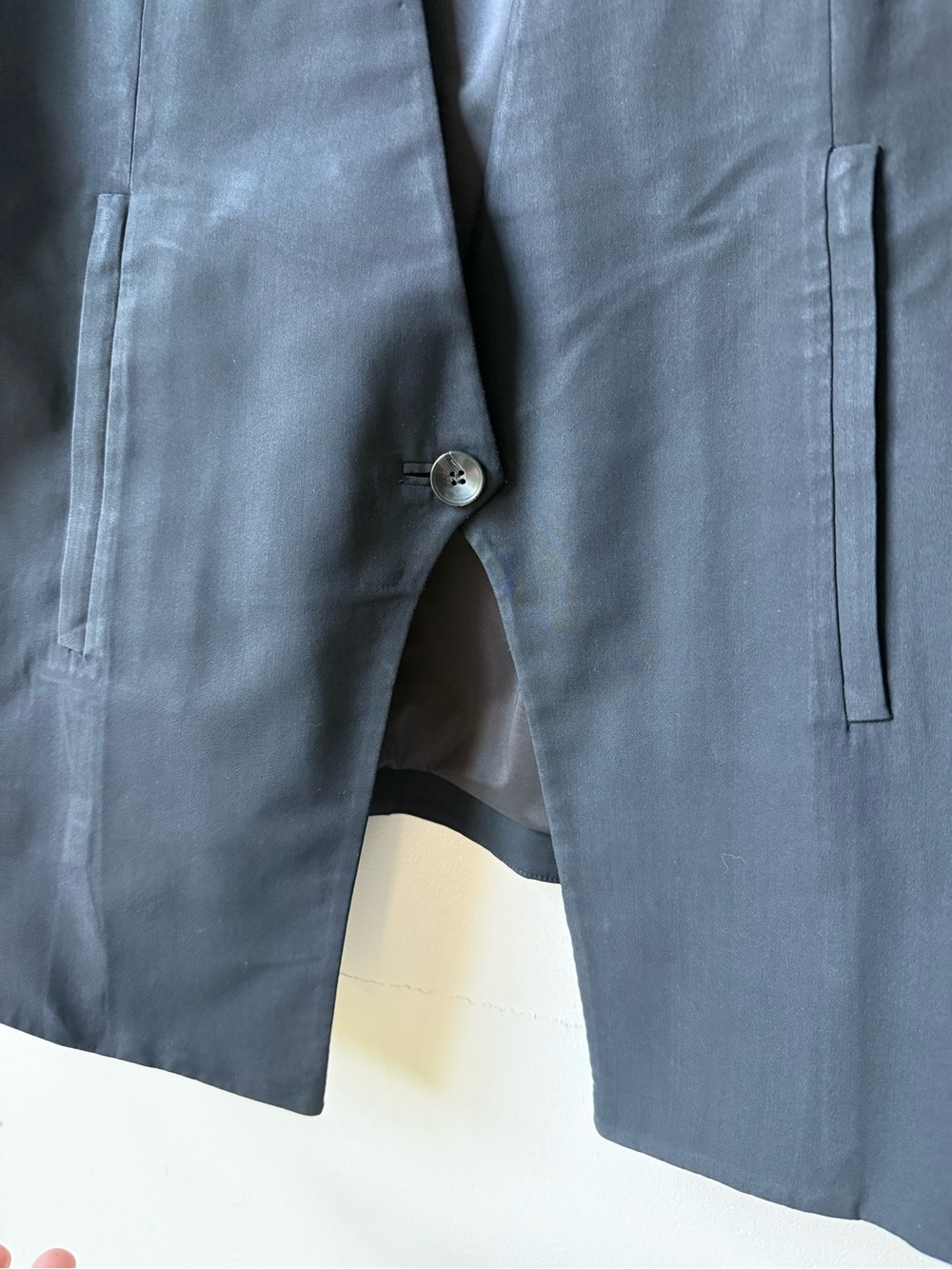 Helmut Lang Black Minimalist Single-Button Blazer - Picture 4 of 10
